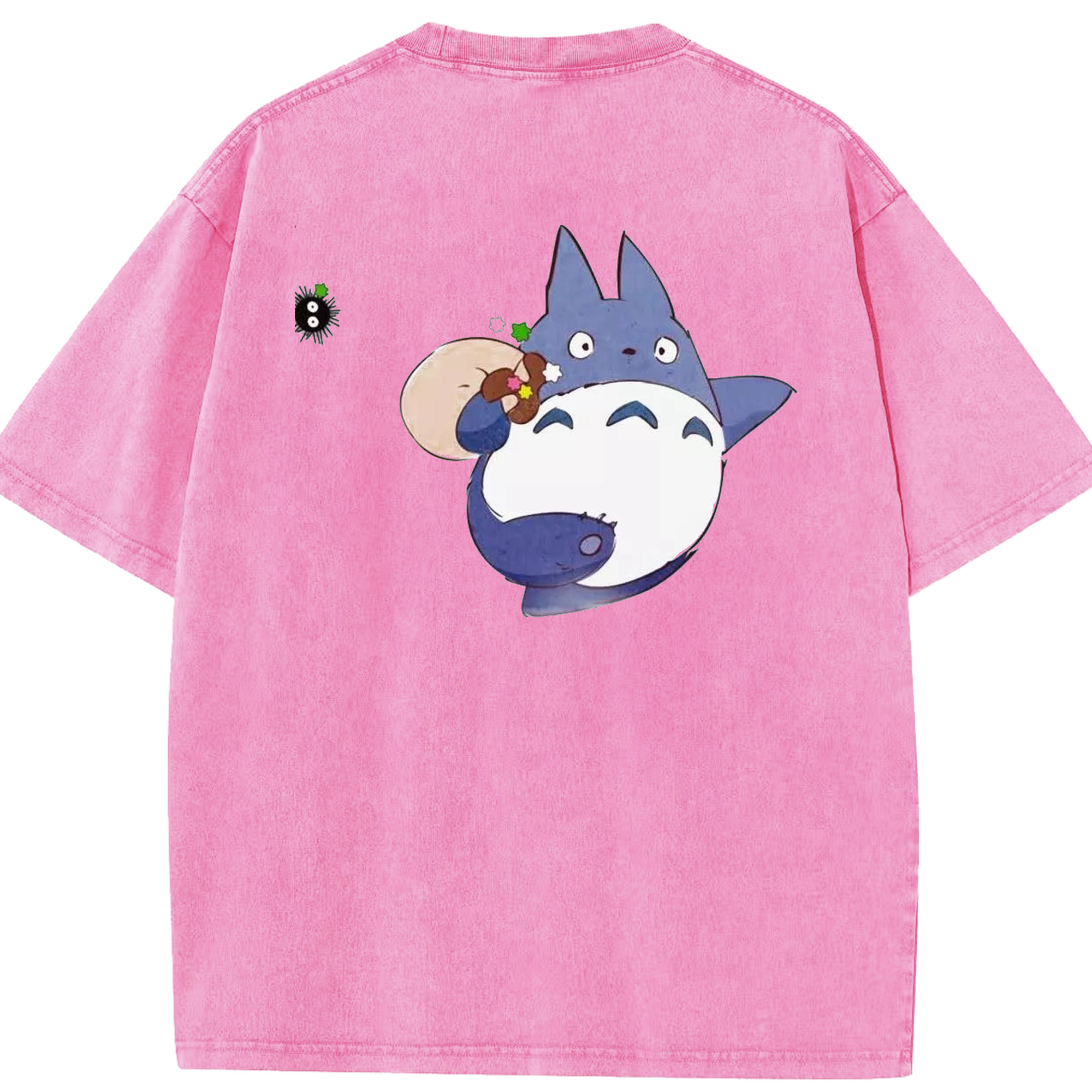 （画像用） となりのトトロ 草壁メイ 草壁サツキ My Neighbor Totoro Satsuki Kusakabe Mei Kusakabe 綿100% ヴィンテージ風 半袖Tシャツ（背面プリント）